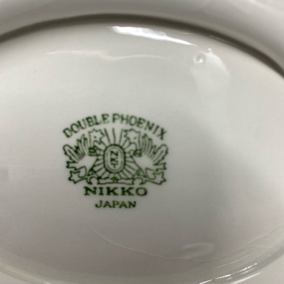 Double Phoenix Attached GRAVY BOAT Blue Onion Ming‎ Tree Nikko Ironstone Japan - Picture 4 of 4
